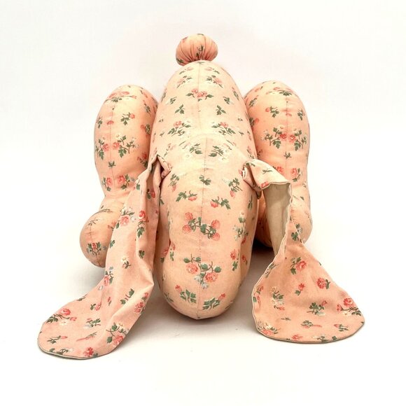 Vintage Floral Print Stuffed Easter Bunny Rabbit Plush Toy Handmade by Grandma - Picture 9 of 16